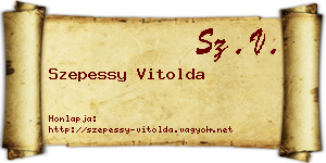Szepessy Vitolda névjegykártya